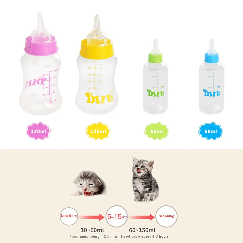 OMEM Baby Pet Nursing Bottle Replacement Nipple Feeding for Newborn Kitten Puppy Small Animals 60ml/120ml