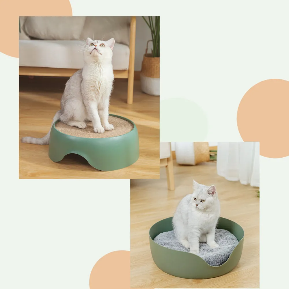 OMEM Cat bed cat scratcher double-sided dual-use four seasons universal removable and washable