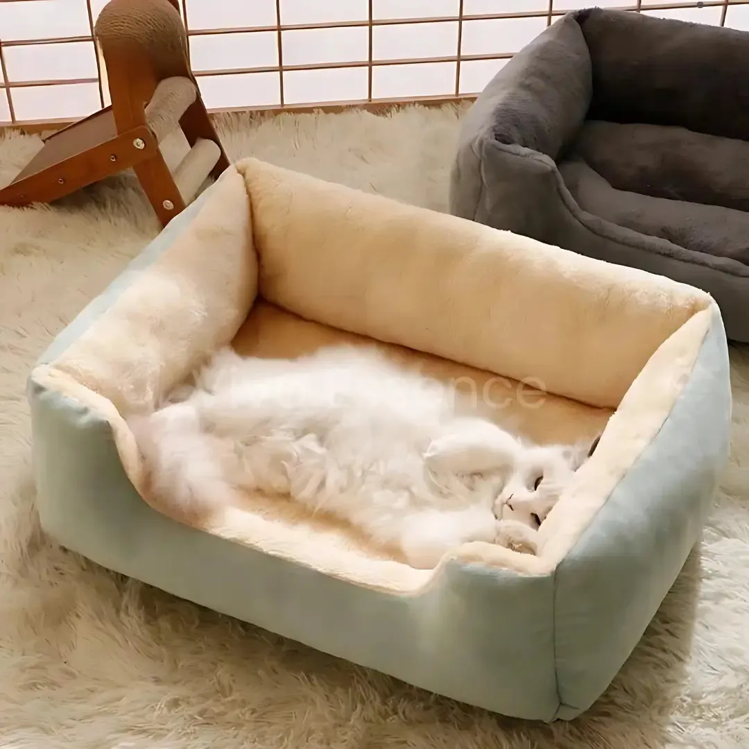 Plush House Basket - Cozy Cat & Dog Bed