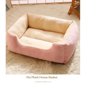 Plush House Basket - Cozy Cat & Dog Bed