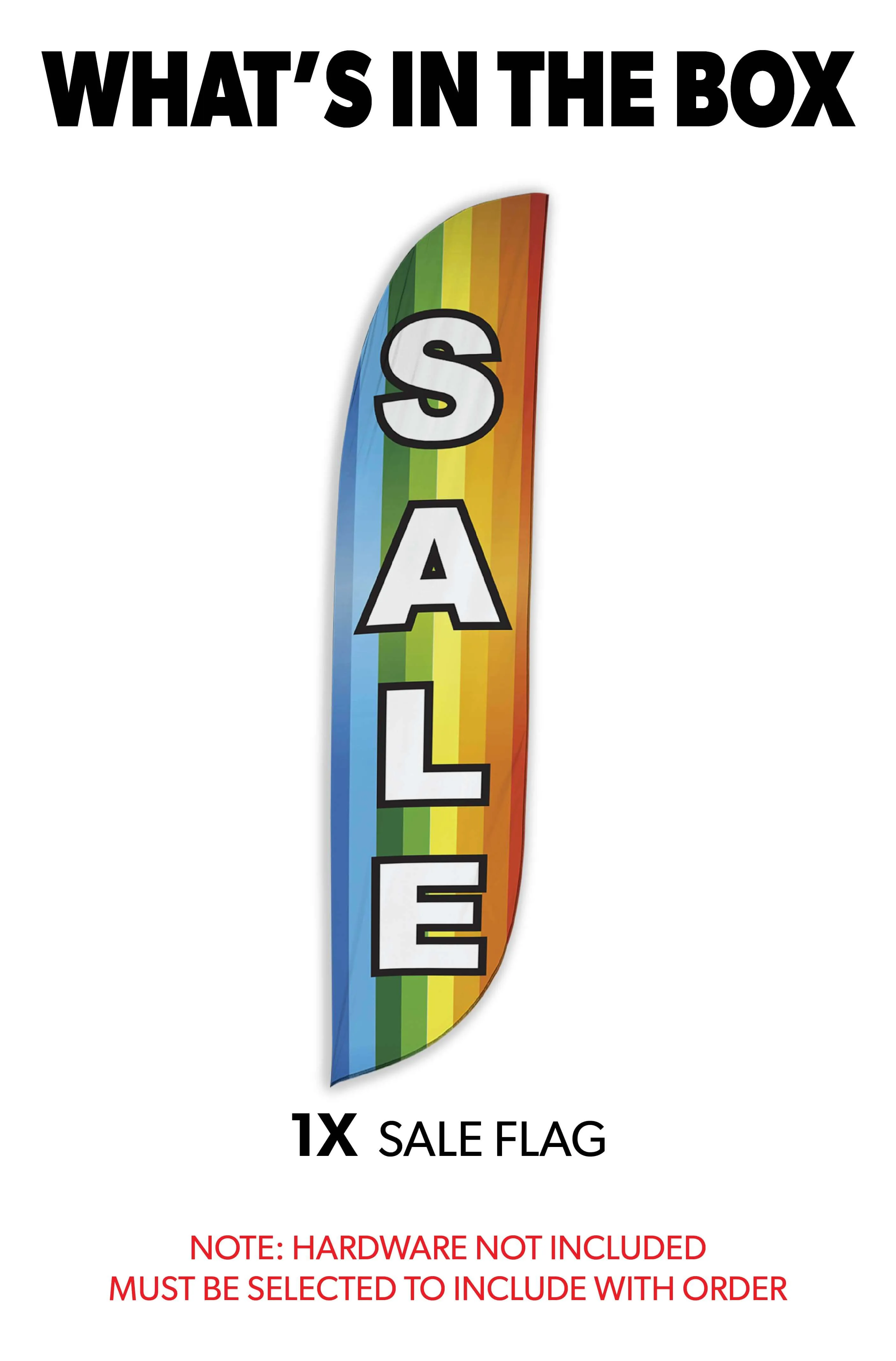 Sale Feather Flag Rainbow