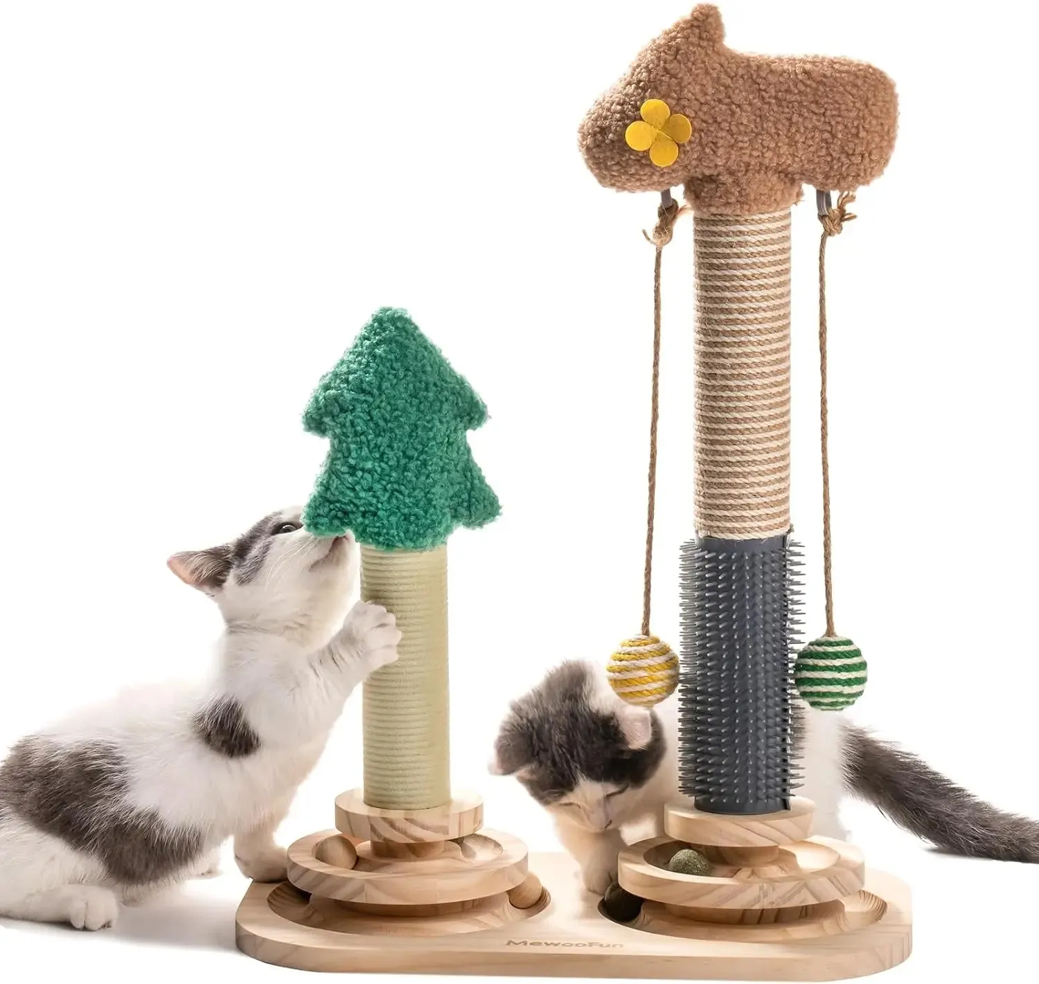 Sisal Cat Scratch Post with Balls