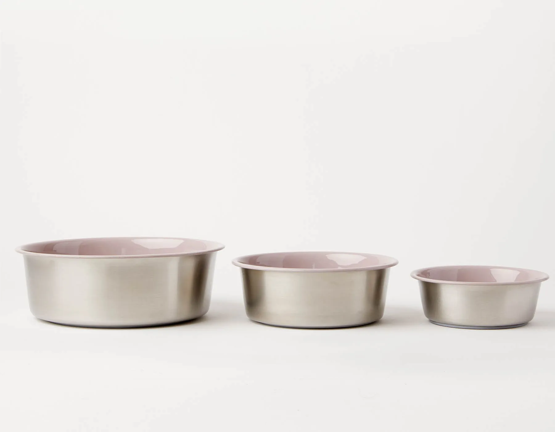 Slow Feeder Dog Bowl Pink - Anti Slip Stainless Steel