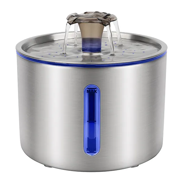 SmartStride™ Stainless Steel Pet Water Fountain with Filter