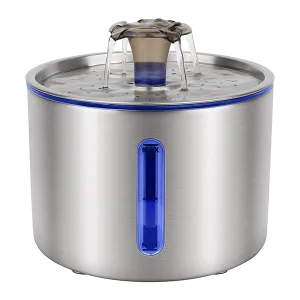 SmartStride™ Stainless Steel Pet Water Fountain with Filter