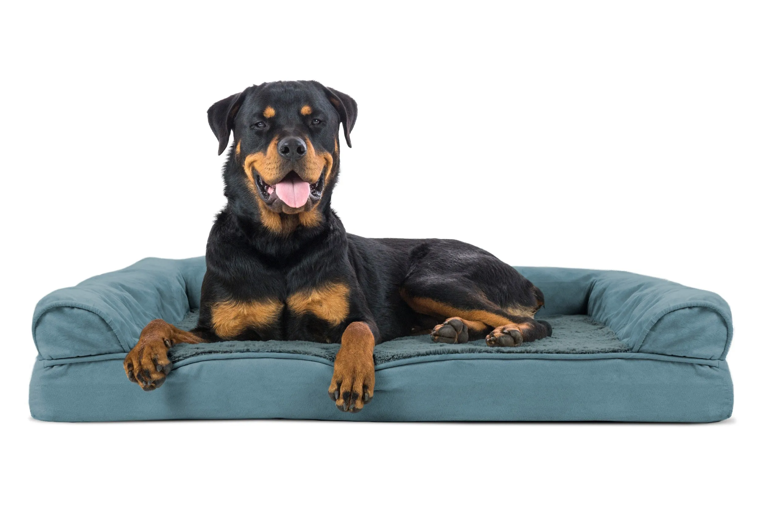 Sofa Dog Bed - Plush & Suede