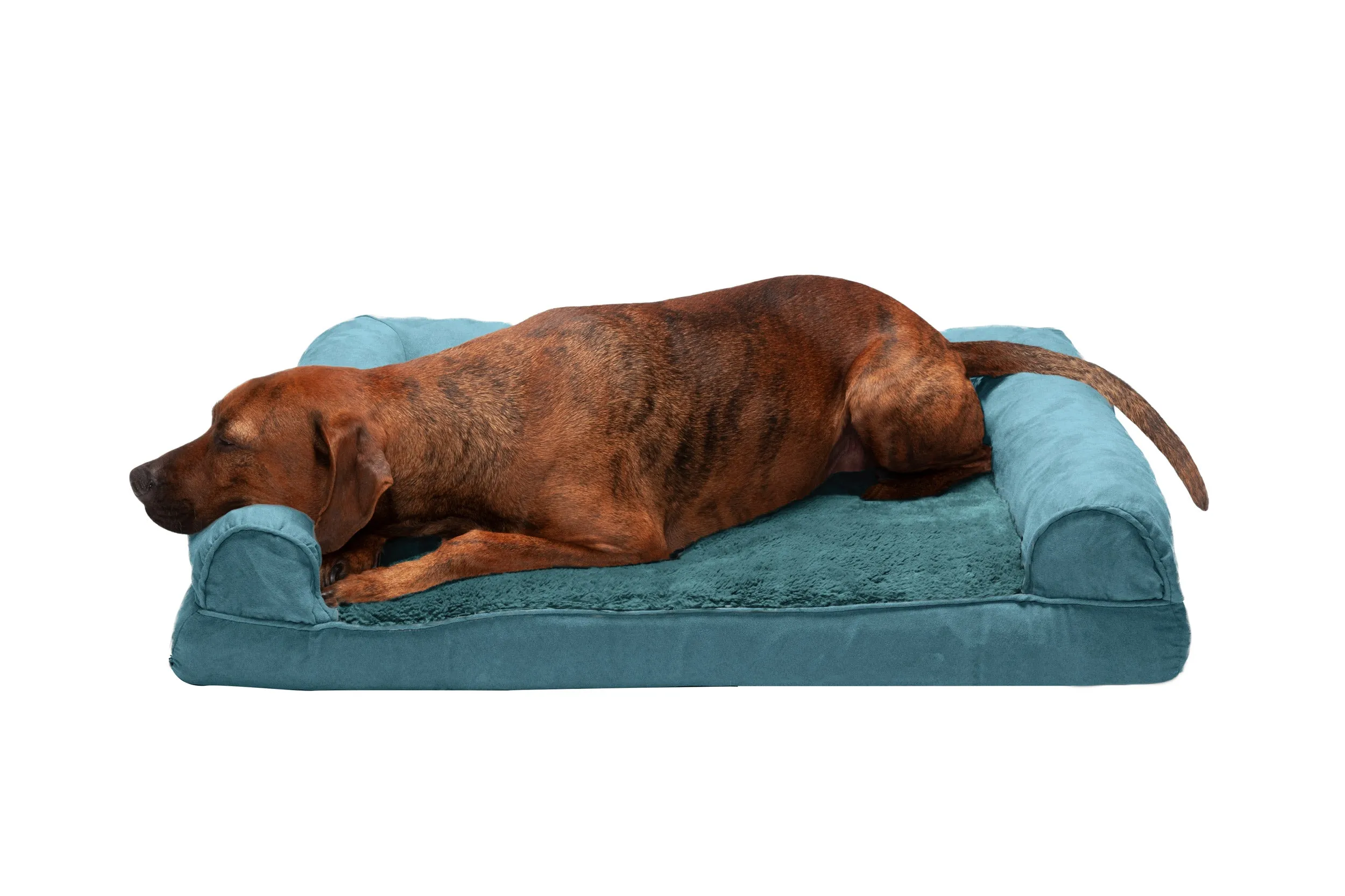 Sofa Dog Bed - Plush & Suede