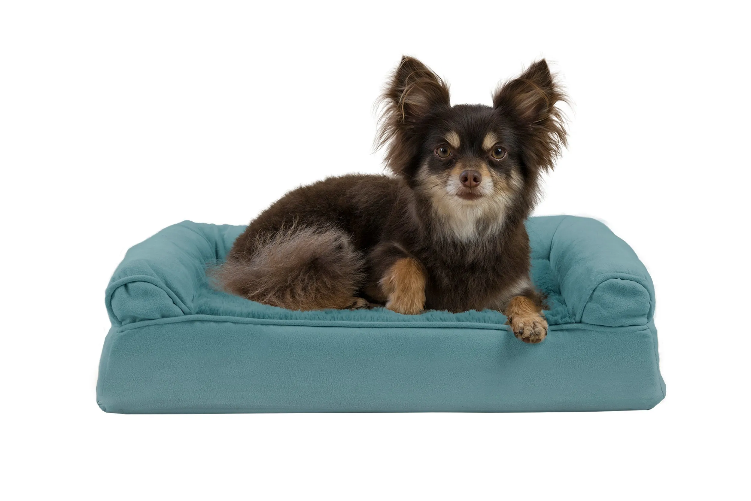 Sofa Dog Bed - Plush & Suede