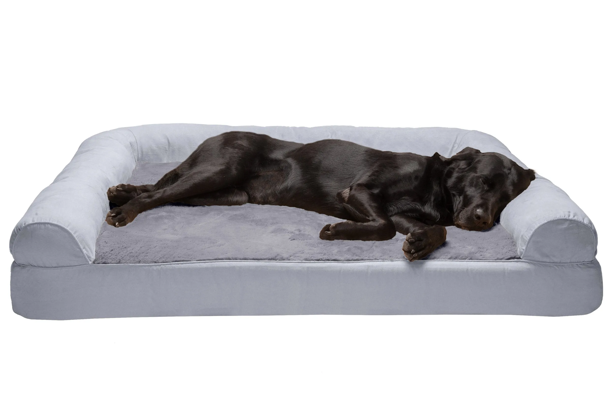 Sofa Dog Bed - Plush & Suede