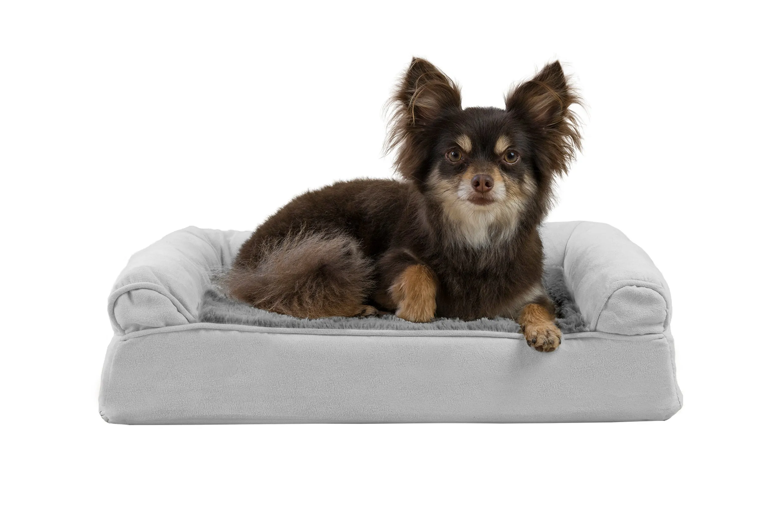 Sofa Dog Bed - Plush & Suede