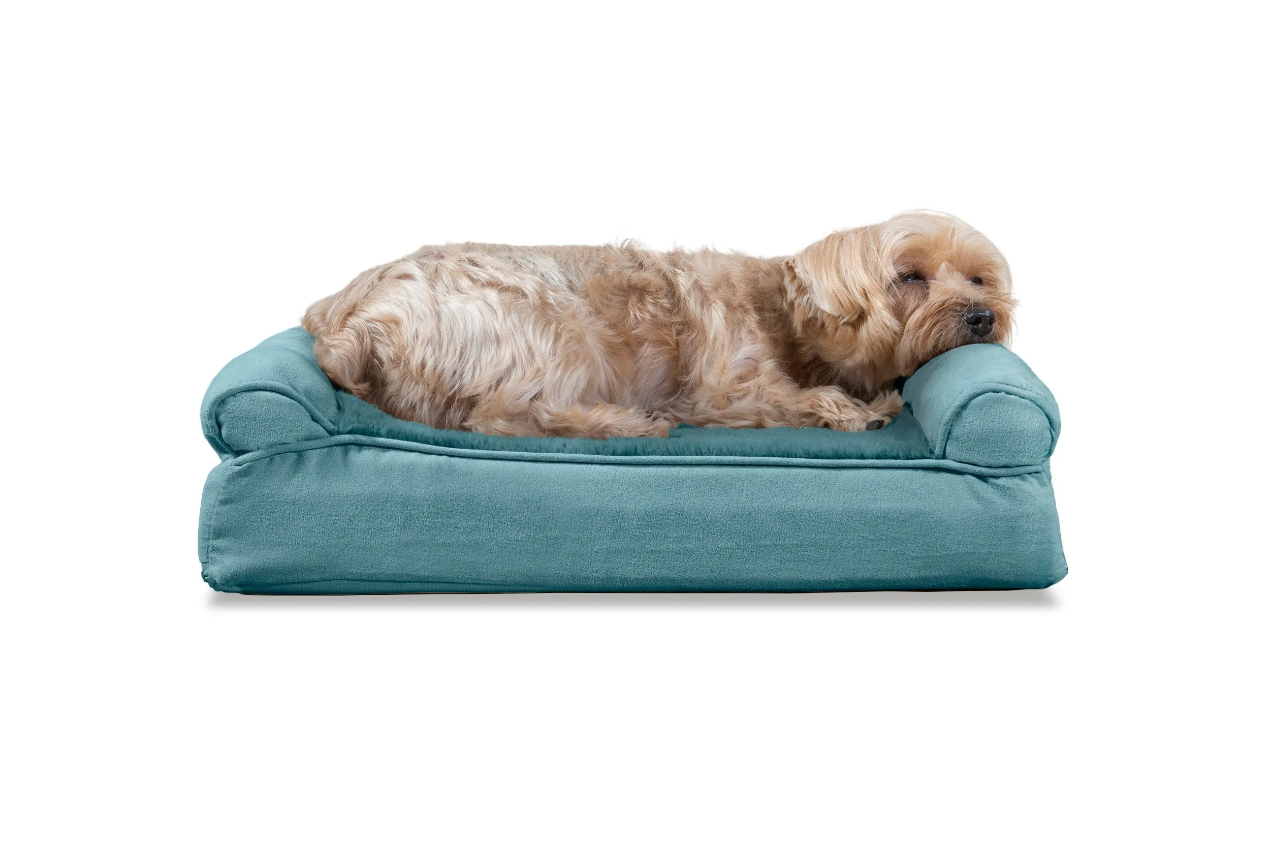 Sofa Dog Bed - Plush & Suede