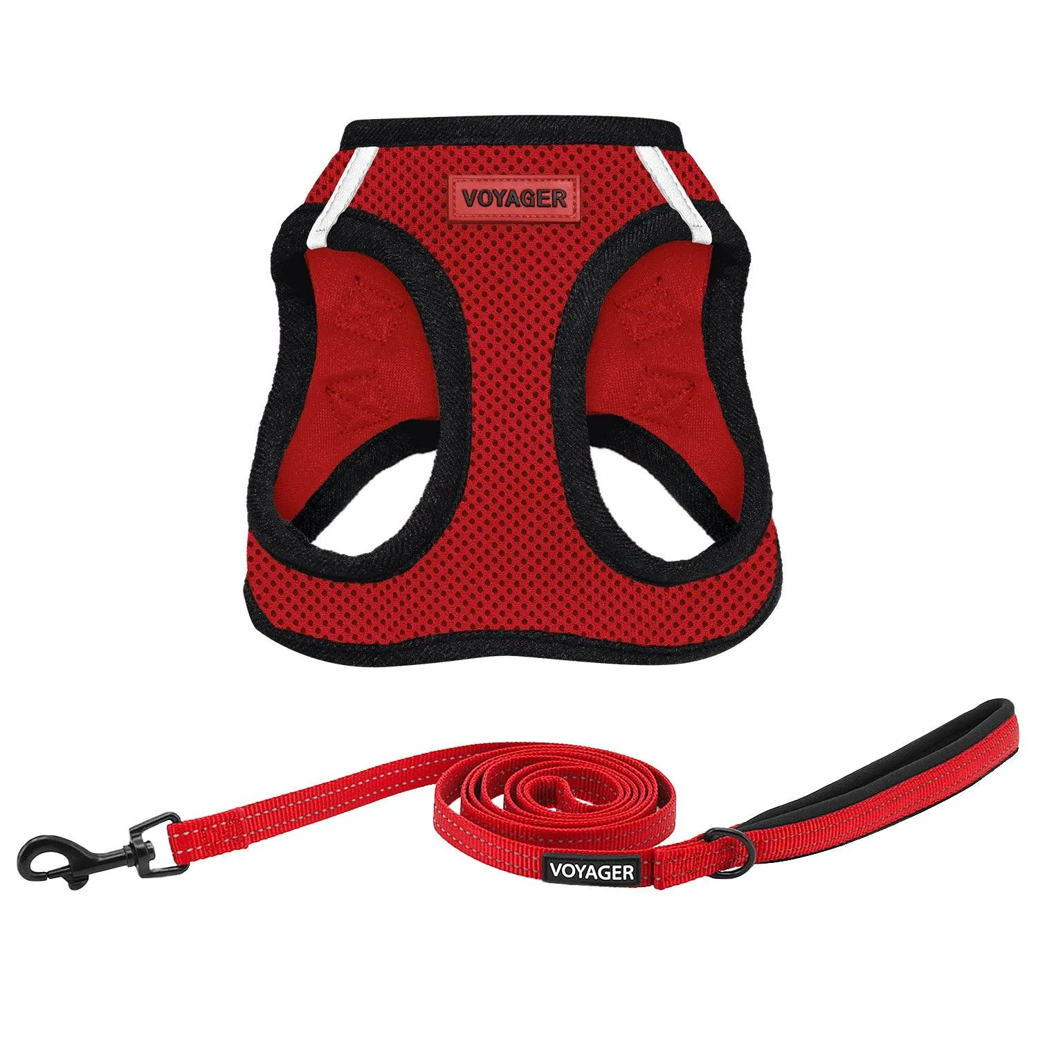 Step-In Air Harness & Leash Set With Black Trim for Cat