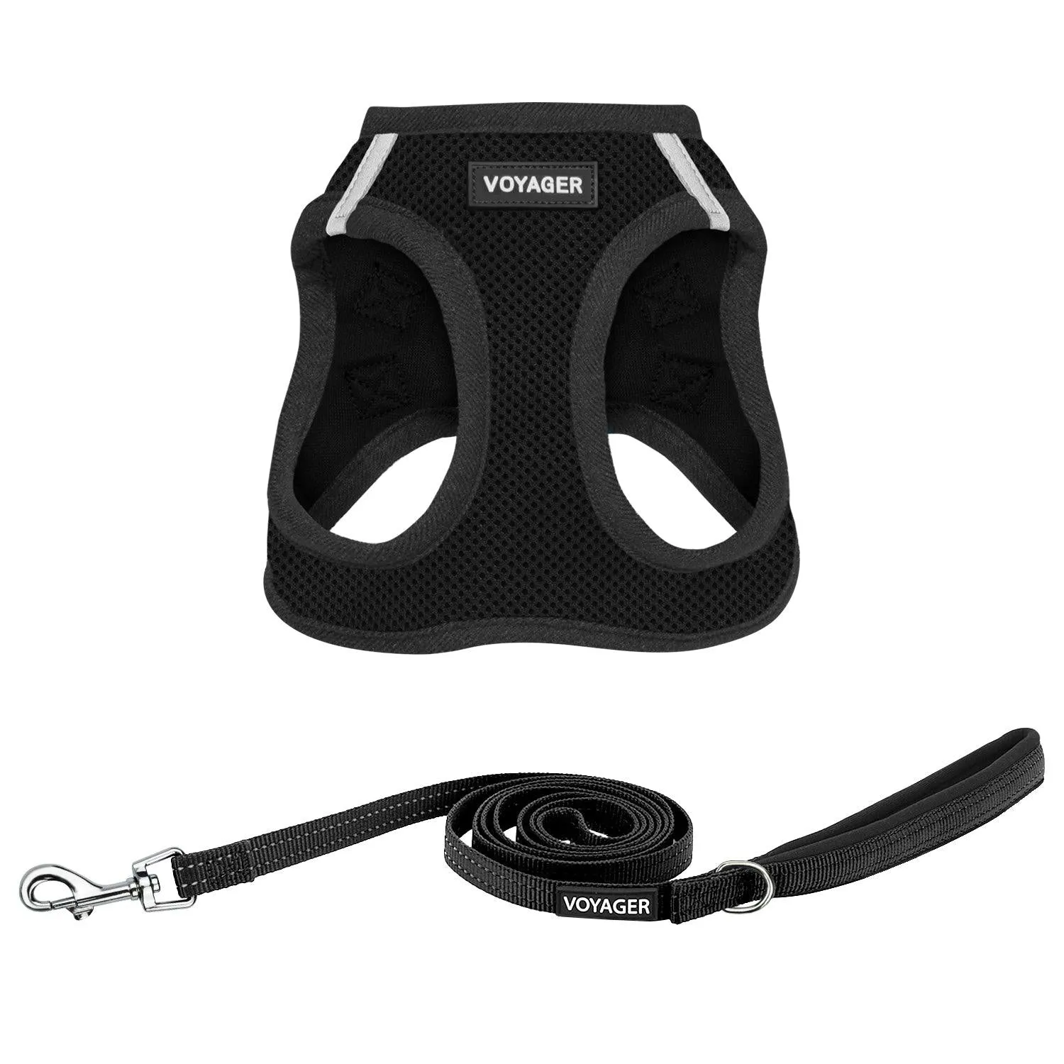 Step-In Air Harness & Leash Set With Black Trim for Cat