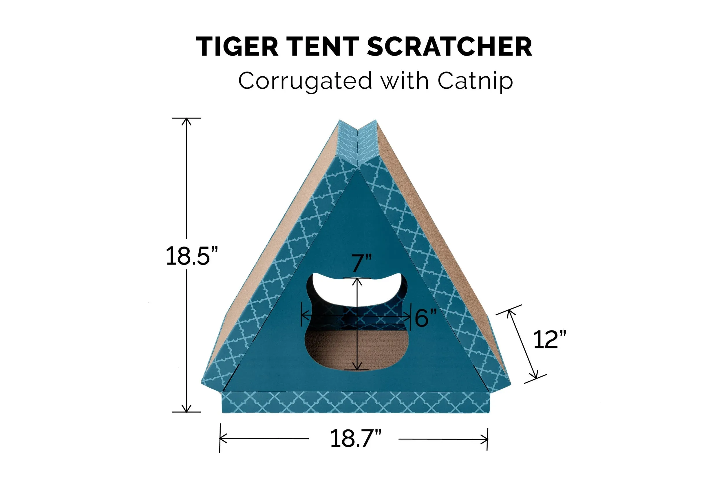 Tiger Tent Corrugated Scratcher with Catnip