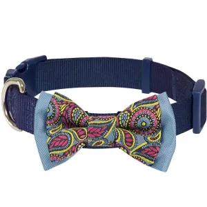 Timeless Dog Collar with Paisley Bow Tie