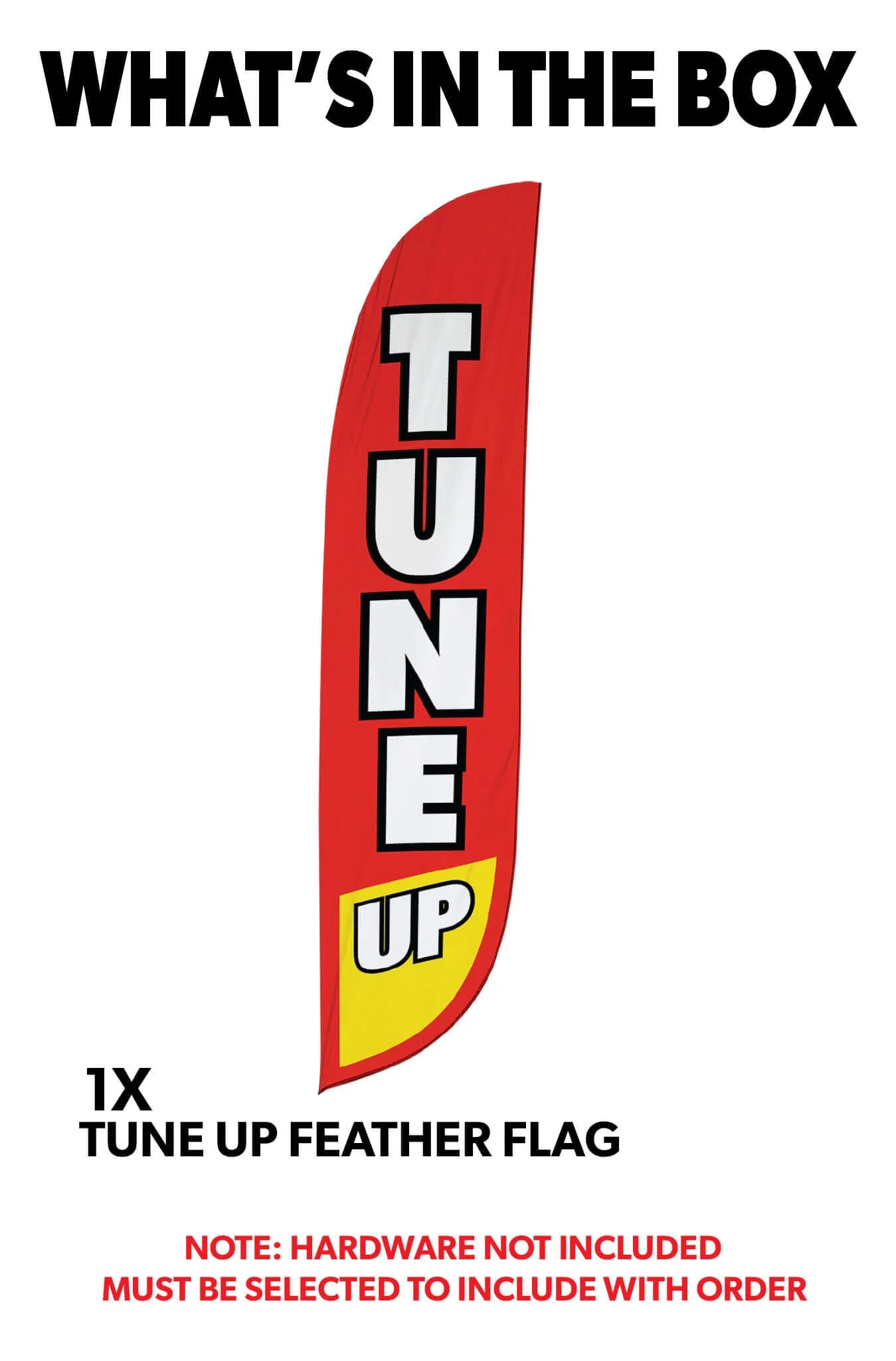 Tune Up Feather Flag Red & Yellow