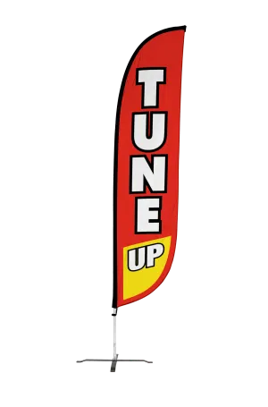 Tune Up Feather Flag Red & Yellow